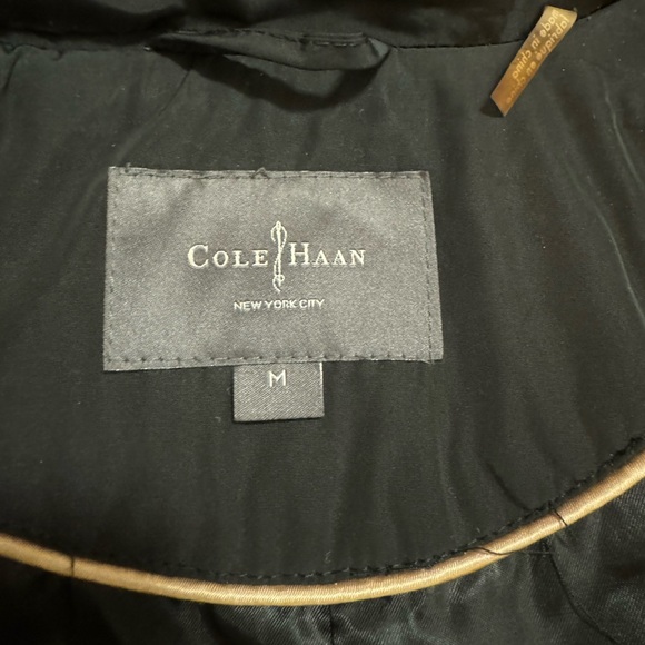 Cole Haan black winter jacket with gold hardware size M - Picture 5 of 7